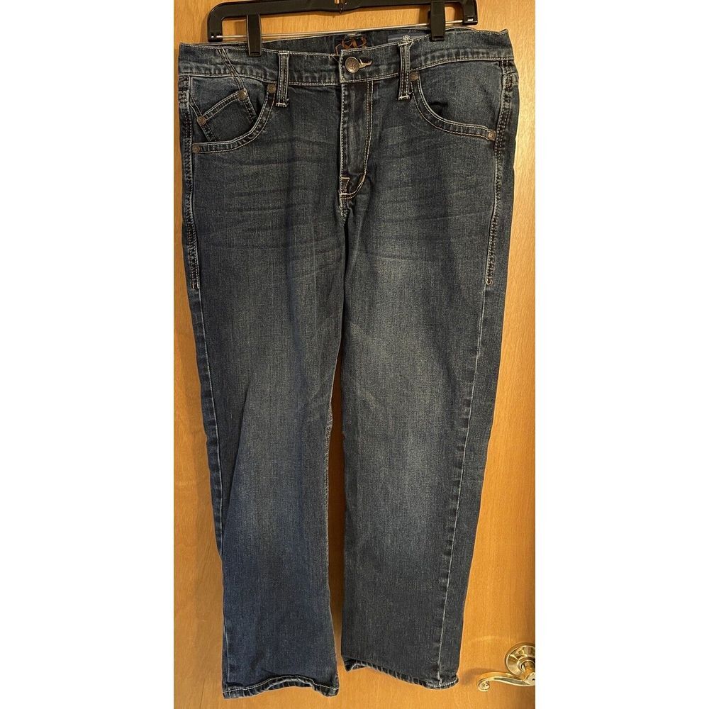 Rock & Republic Neil Jeans Mens 34X30 Blue Straight Fit Medium Wash Denim